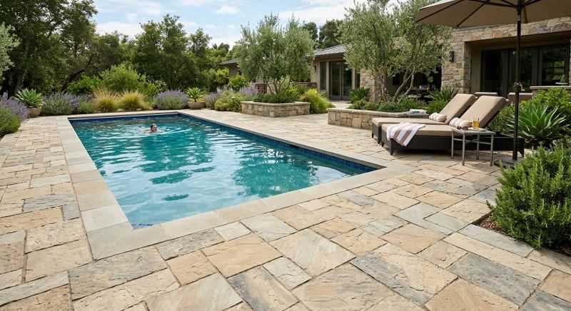 Poolside Hardscaping in Norwalk, CT