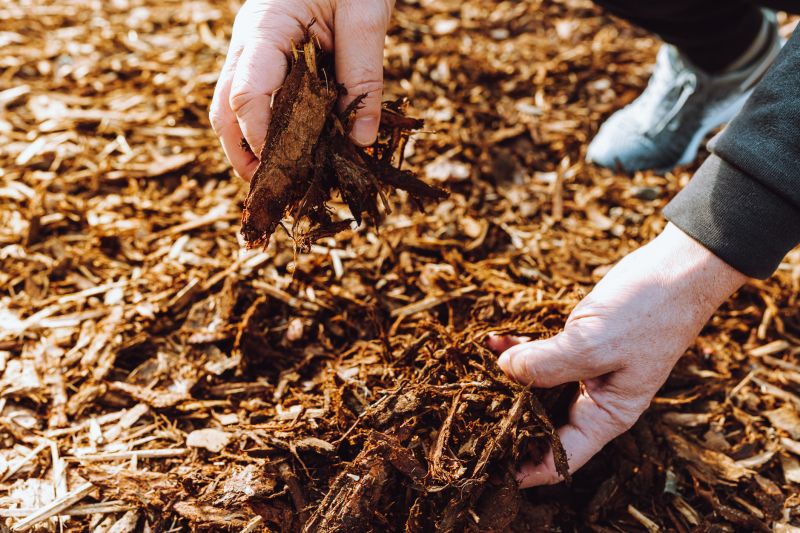 Brown Mulch Installation in Ventura County, CA